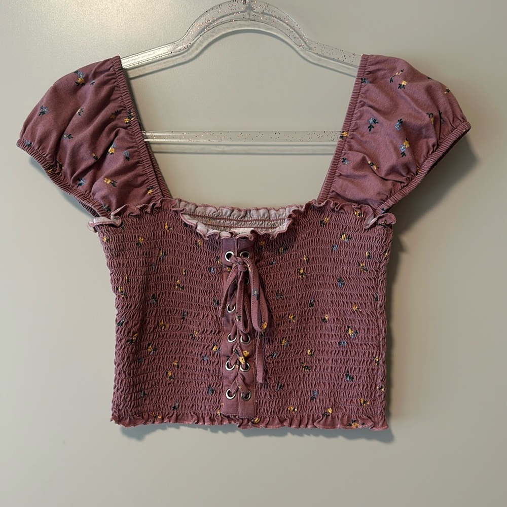 Me to We dusty rose floral crop